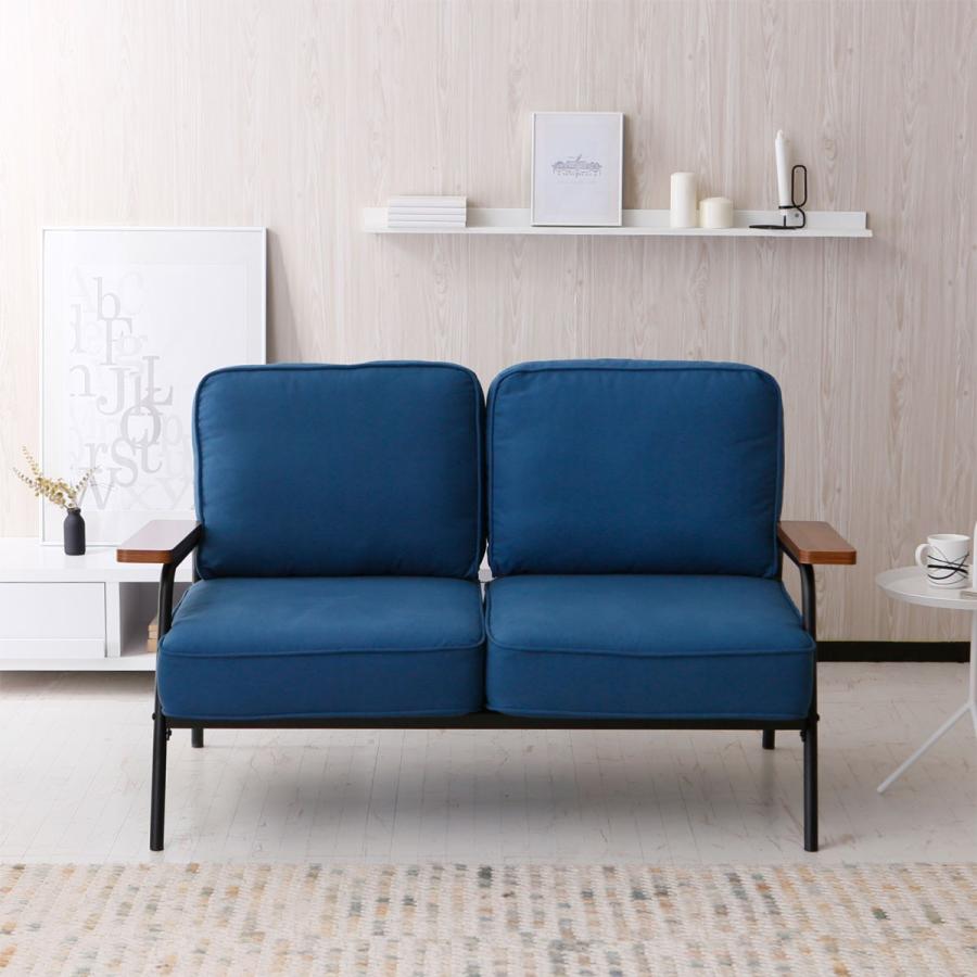 レトロ ヴィンテージ調 2人掛けソファ