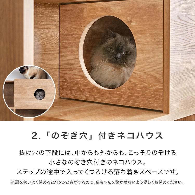 テレビ台 ハイタイプ 150cm 猫家具 おしゃれ 猫 ねこ ネコ 収納 壁面収納 キャットタワー キャットウォーク 半完成品 ペット ロウヤ LOWYA｜low-ya｜17