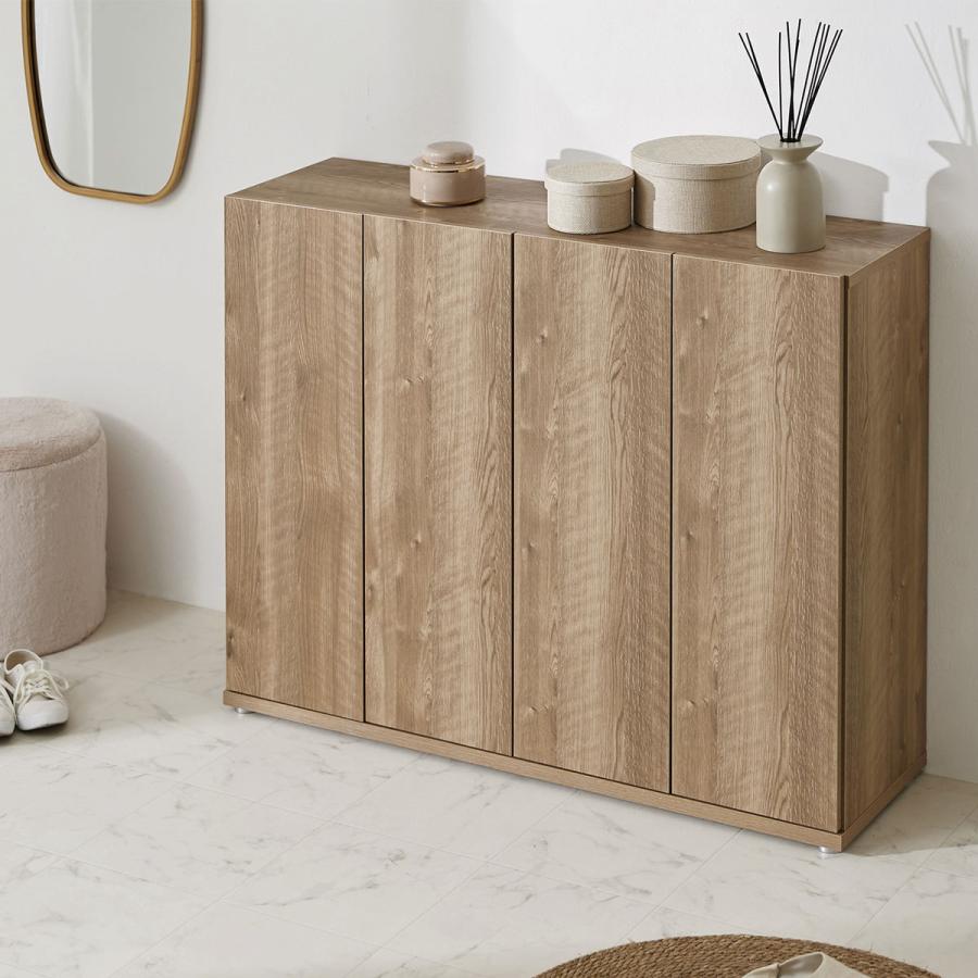 LOWYA（ロウヤ） シューズラック おしゃれ ボックス 幅120cm 靴箱 下駄