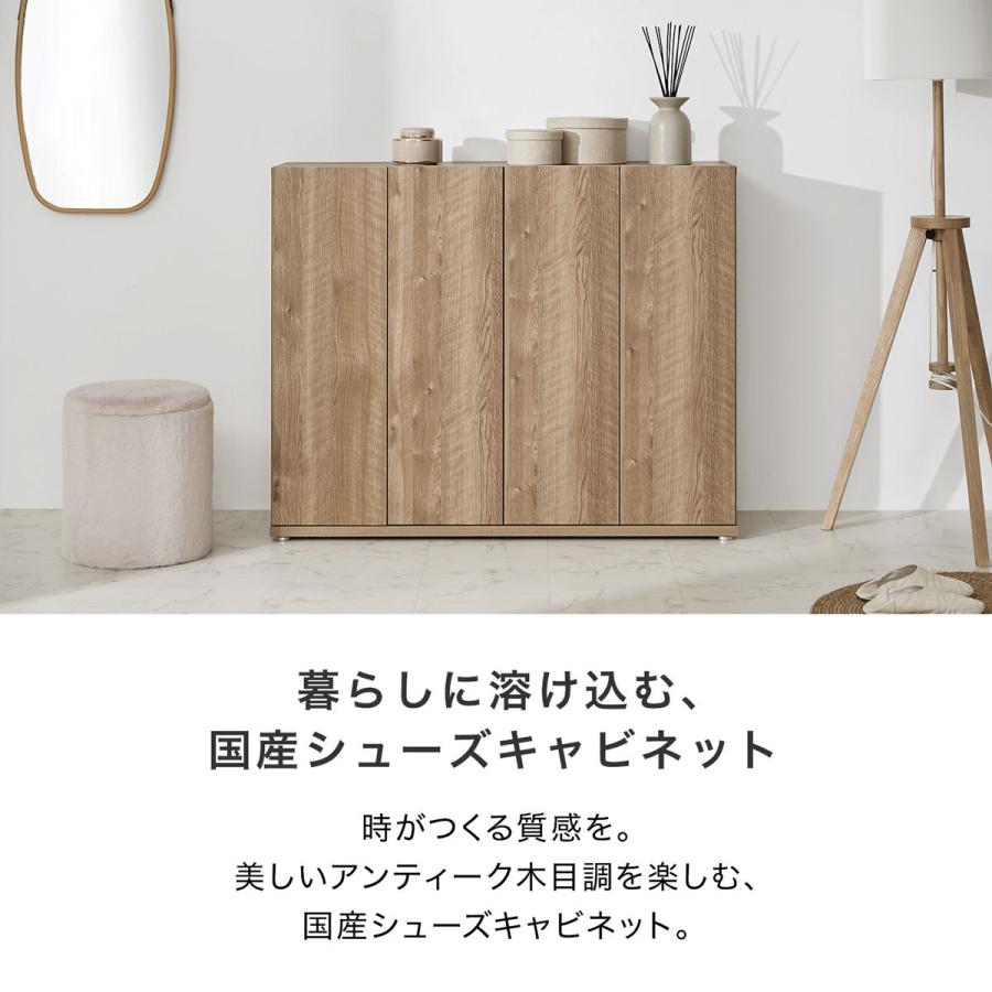 LOWYA（ロウヤ） シューズラック おしゃれ ボックス 幅120cm 靴箱 下駄