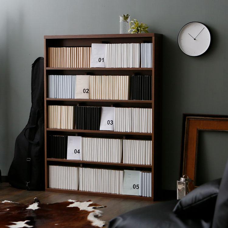 LOWYA 本棚 おしゃれ 漫画 収納 幅90cm 上段 ブックエンド