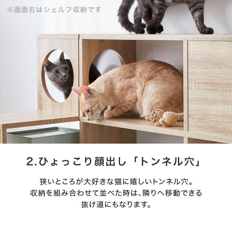 階段 ステアーズ 棚 シェルフ 収納 ストレージ 猫家具 収納 収納棚 リビング収納 木製 おしゃれ シンプル ナチュラル ねこ ネコ リモート | LOWYA | 09