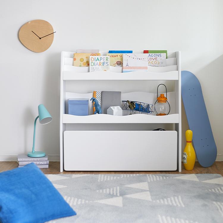 LOWYA（ロウヤ） 絵本棚 おもちゃ箱 大容量 スリム 収納 ボックス 子供