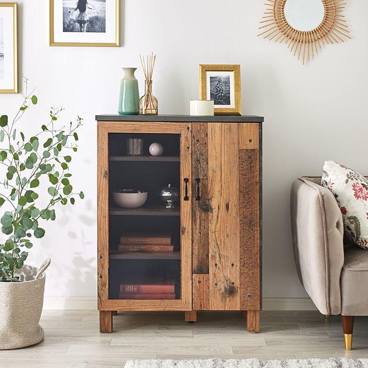 キャビネット ラック 幅70 棚 強化ガラス おしゃれ 一人暮らし 収納