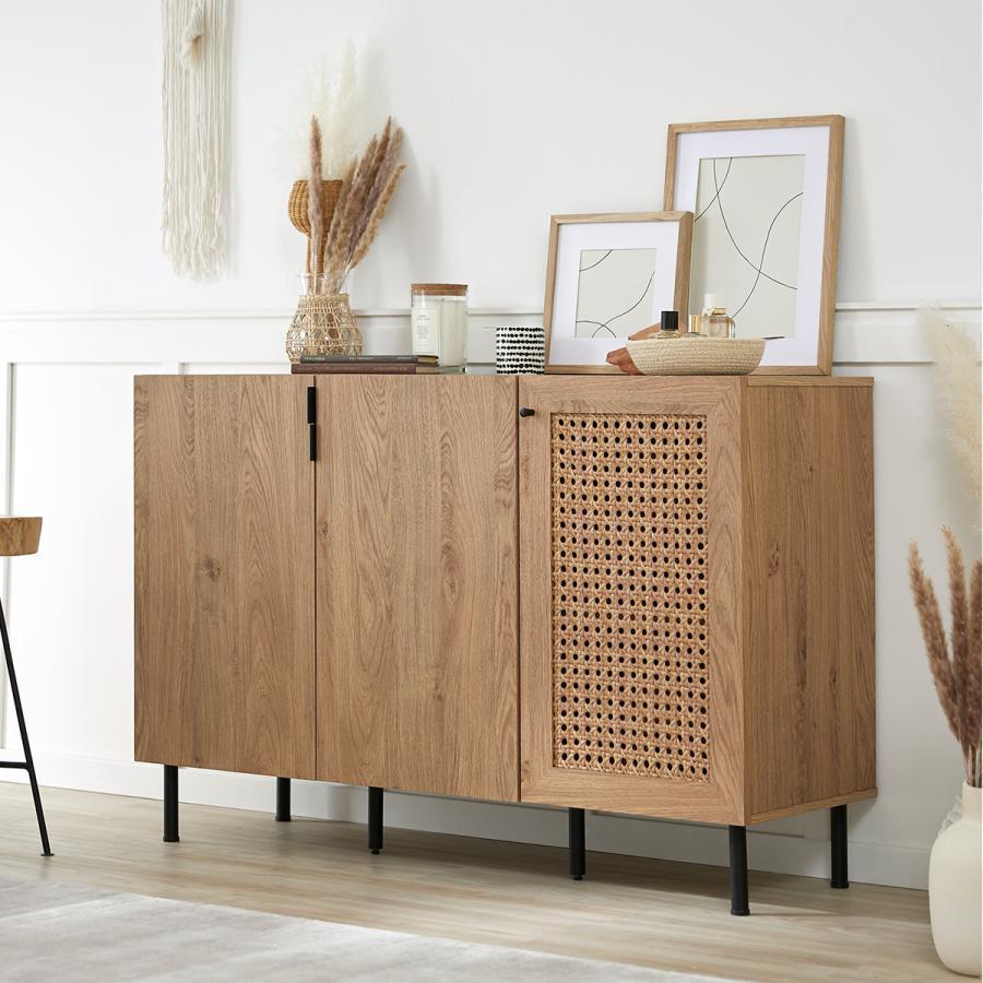 サイドボード リビングボード おしゃれ ラタン ナチュラル 収納棚