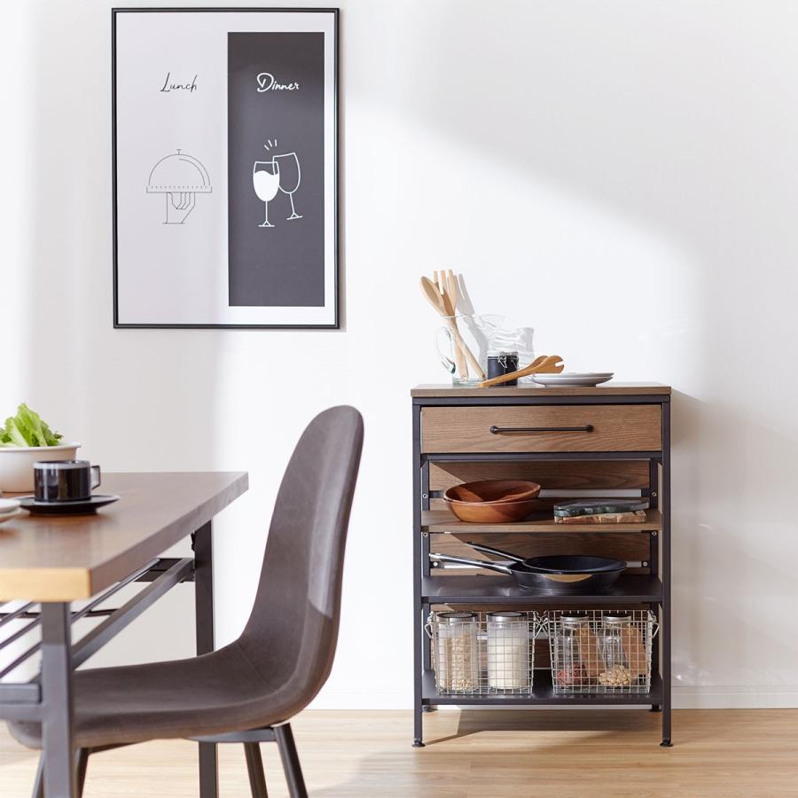 LOWYA（ロウヤ） キッチンカウンター キッチンラック キッチンワゴン