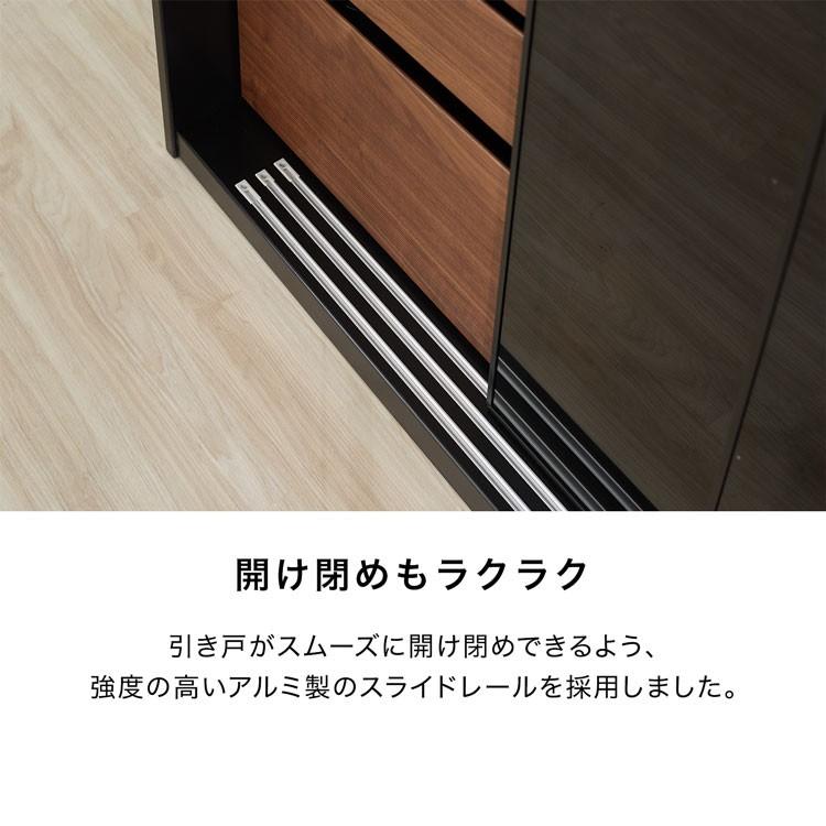 【bk】食器棚 LOWYA ガラスドア付き レンジボード ガヌーシュ / 食器棚 (幅140) | ハイタイプ|ガラス扉 キッチンボード