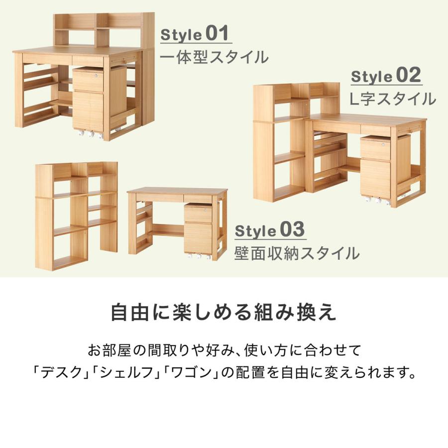LOWYA（ロウヤ） 学習机 勉強 デスク パソコンデスク セット 子供