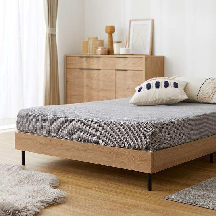 セミダブル SD ベッドフレーム ベッド フレーム すのこベッド すのこ スノコ ローベッド 木製ベッド スチール 脚 コンパクト ロウヤ LOWYA