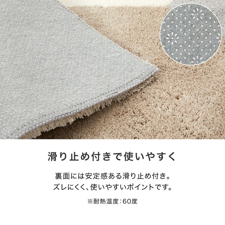 LOWYA ラグ　美品　未使用 ヴィンテージラグマット（2畳：グレー/ブルー）ミックスカラー