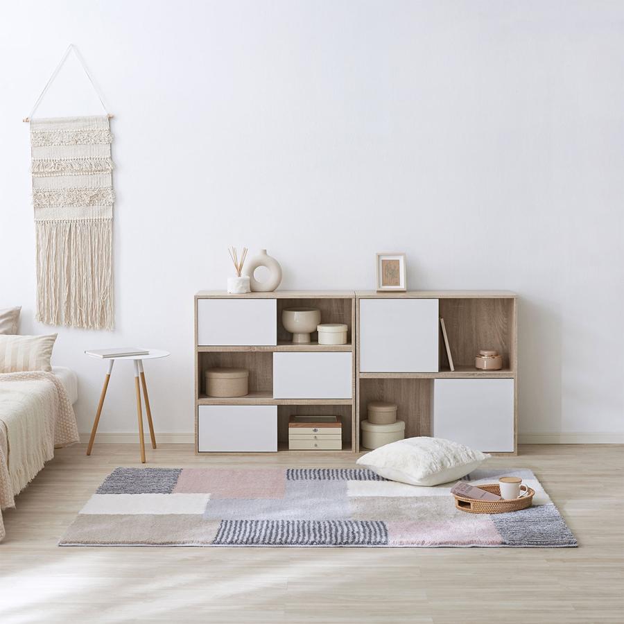 LOWYA ラグ カーペット ラグマット 冬 厚手 洗える 滑り止め付