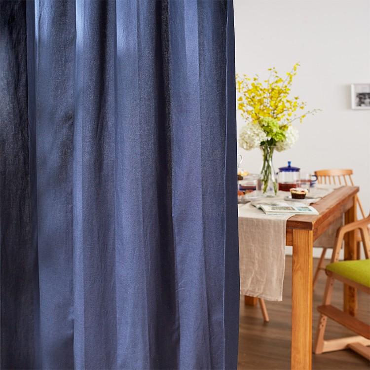 LOWYA（ロウヤ） カーテン 綿麻 リネン 国産 2枚組 コットンリネン