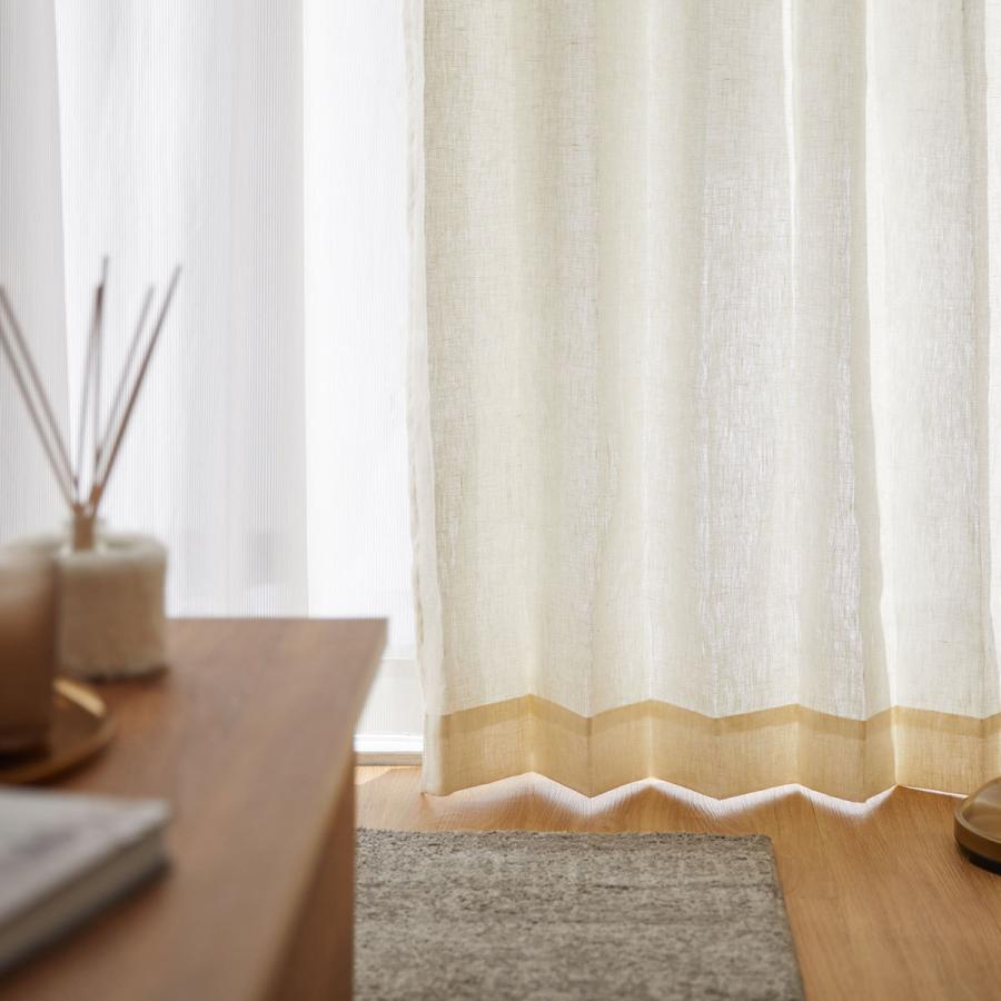 LOWYA（ロウヤ） カーテン リネン 麻 おしゃれ 1枚組 国産 幅100