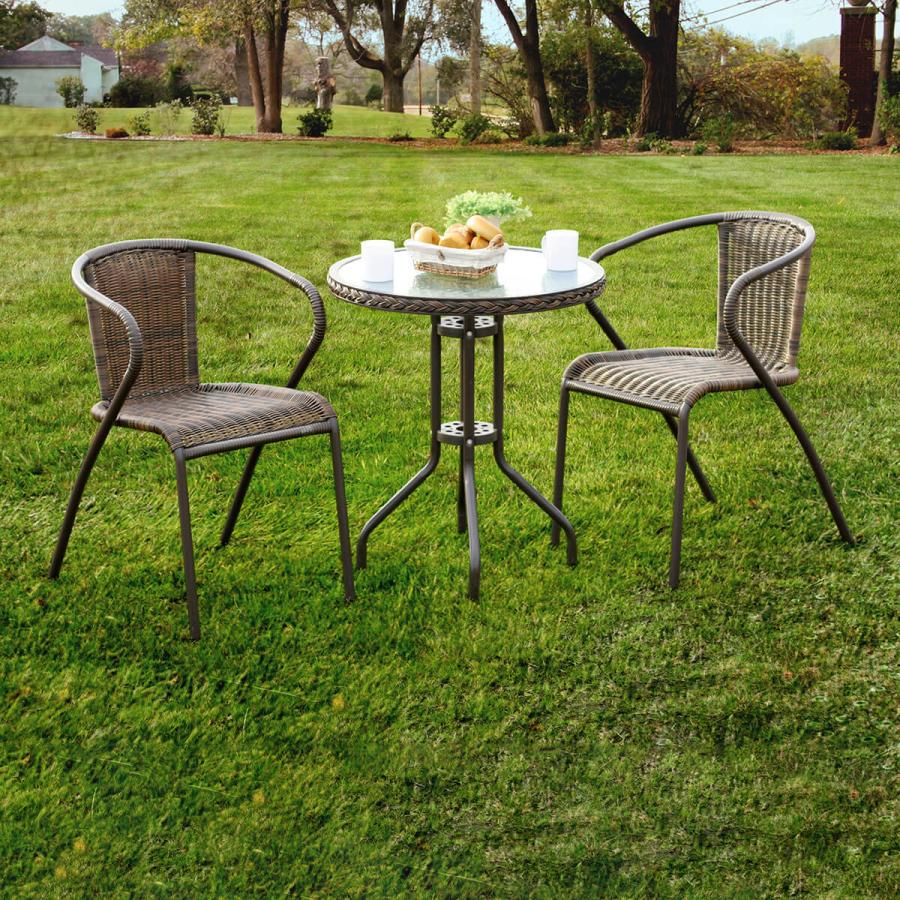 ガーデンテーブルセット ラタン調 チェア テーブル 3点セット 机  