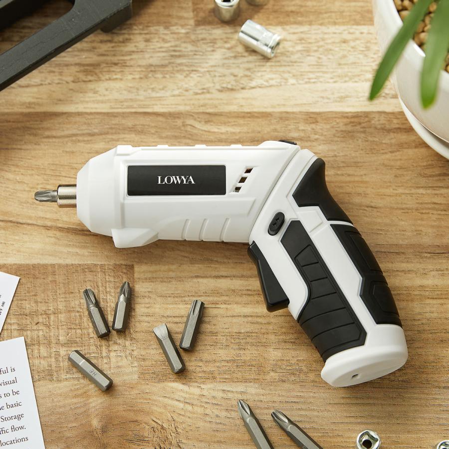LOWYA 電動ドライバー 小型 電動ドリルドライバーセット プラス