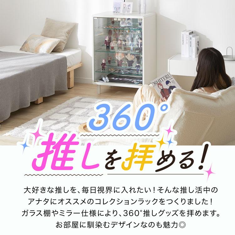 LOWYA（ロウヤ） コレクションラック ディスプレイラック ガラスケース