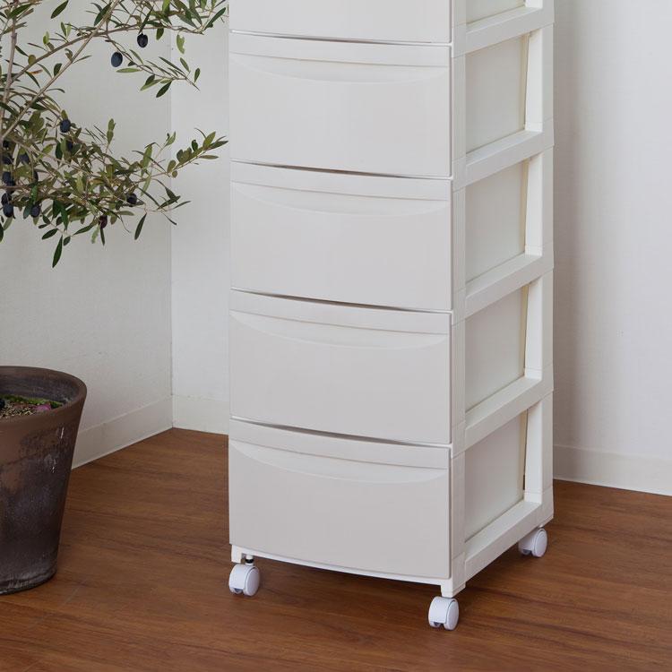 チェスト 5段 幅36cm 衣類収納 キャスター付き 収納ボックス 引き出し
