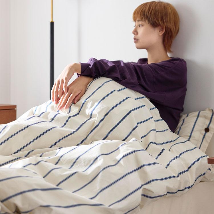 LOWYA（ロウヤ） 寝具カバー セット 2点セット ストライプ シングル 枕