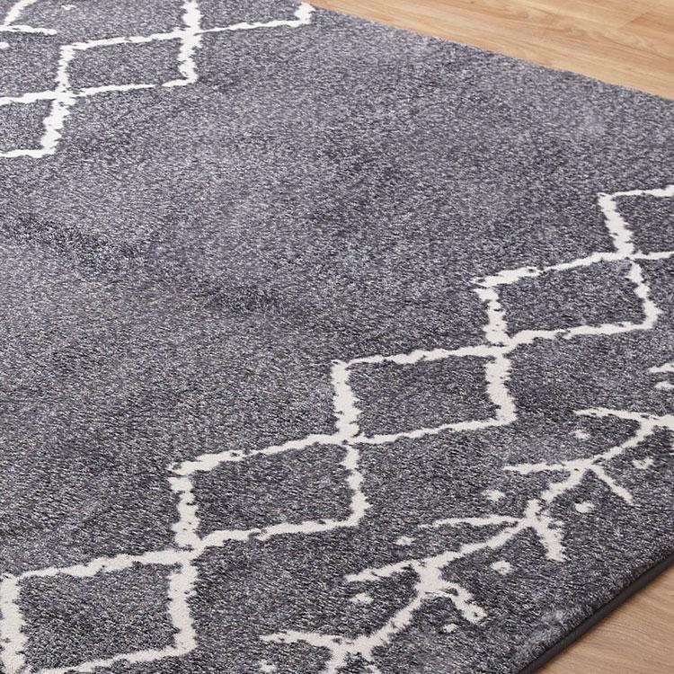 LOWYA ラグ 185×185cm 先染めふっくらラグ ベニワレン カーペット 絨毯