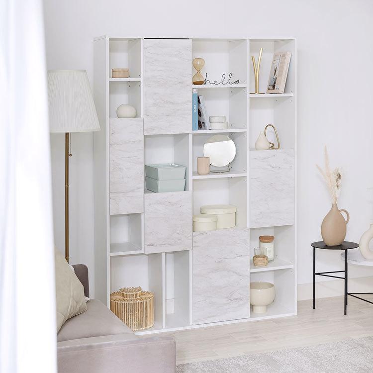 本棚 シェルフ 幅120 国産 日本製 おしゃれ ブックシェルフ ラック ディスプレイ キャビネット サイドチェスト 間仕切り リビング収納 大容量 教科書 | LOWYA | 16