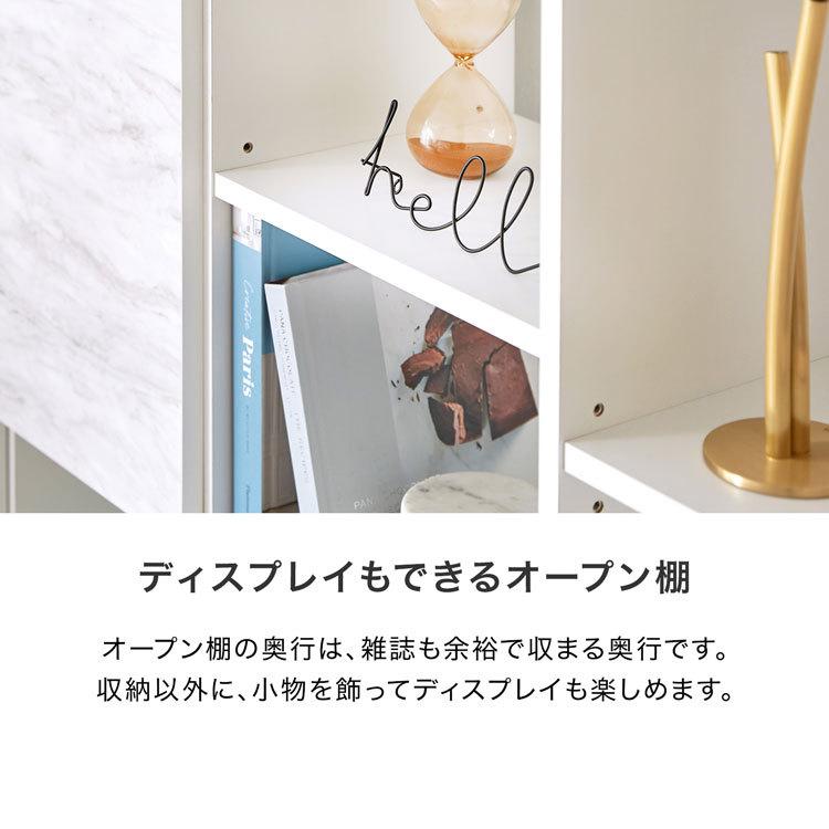 本棚 シェルフ 幅120 国産 日本製 おしゃれ ブックシェルフ ラック ディスプレイ キャビネット サイドチェスト 間仕切り リビング収納 大容量 教科書 | LOWYA | 07