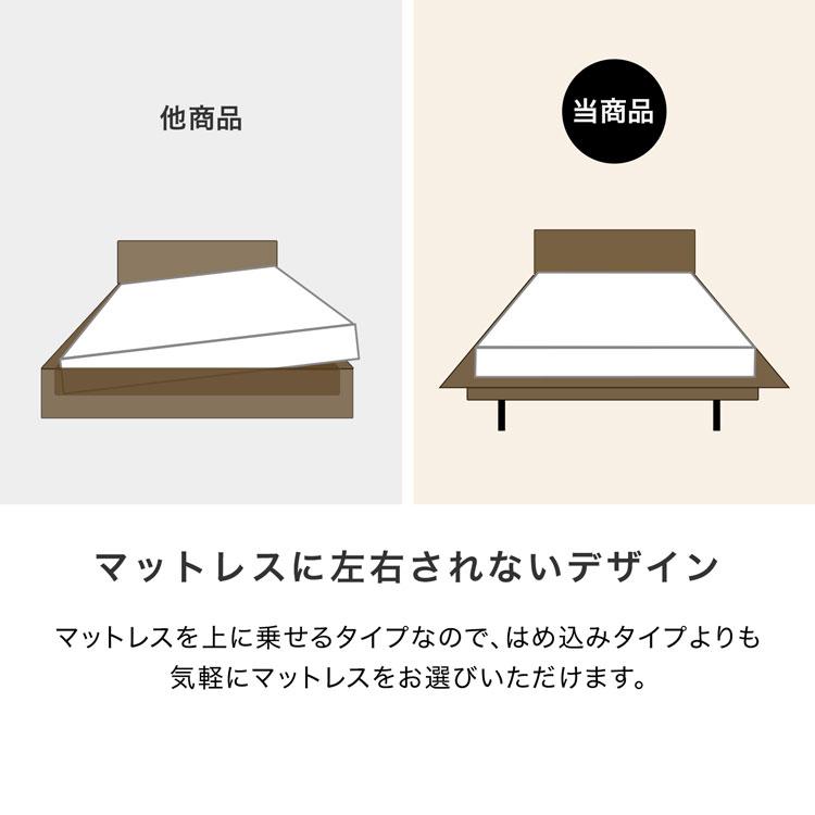 LOWYA（ロウヤ） ベッドフレーム セミダブル マットレスセット ベッド