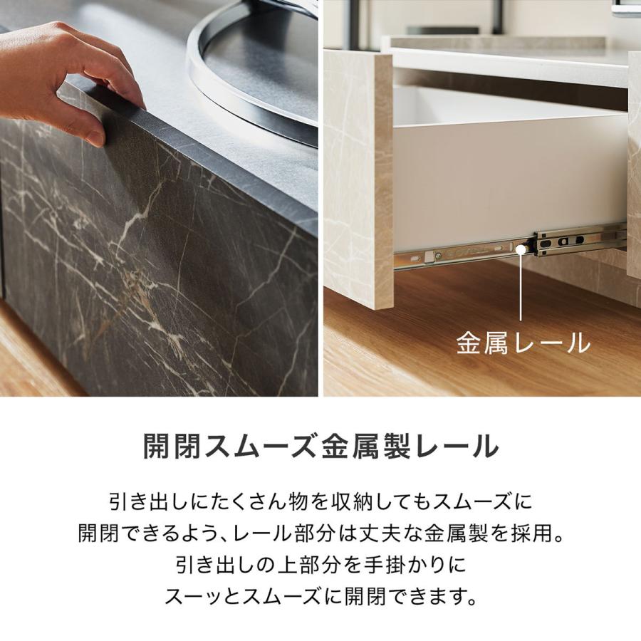 LOWYA（ロウヤ） テレビ台 テレビボード 180cm TVボード 白 黒 大理石