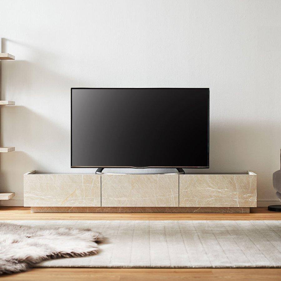 LOWYA テレビ台 テレビボード 180cm TVボード 白 黒 大理石柄 LOWYA テレビ台 テレビボード 180cm TVボード 白 黒 大理石柄