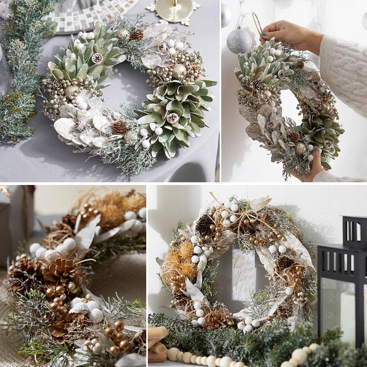 クリスマスリース 玄関 おしゃれ かわいい 幅31cm〜33.5cm おすすめ  