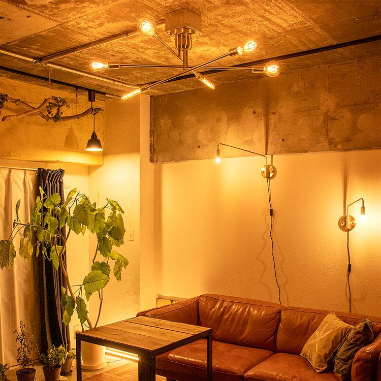 LOWYA シーリングライト ブラック ホワイト 6灯 LED 照明器具 LOWYA シーリングライト ブラック ホワイト 6灯 LED 照明器具