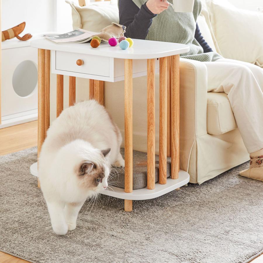LOWYA（ロウヤ） 猫 ネコ ねこ ベッド ペットベッド クッション 木製