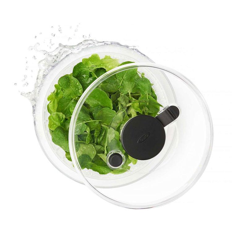 クリアサラダスピナー OXO オクソー 小 水切り 水切り器 水切り機 野菜 サラダ キッチン 回転 回転式 おしゃれ 一人暮らし 在宅 | LOWYA | 16