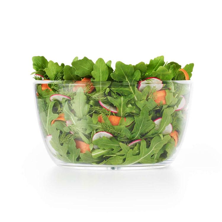 クリアサラダスピナー OXO オクソー 小 水切り 水切り器 水切り機 野菜 サラダ キッチン 回転 回転式 おしゃれ 一人暮らし 在宅 | LOWYA | 18