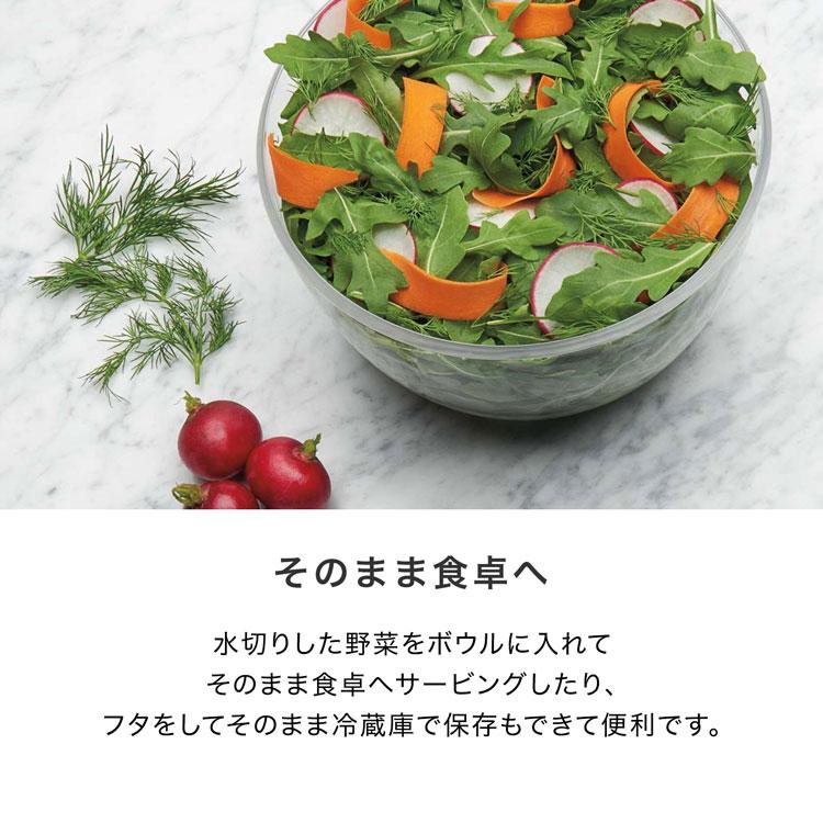 クリアサラダスピナー OXO オクソー 小 水切り 水切り器 水切り機 野菜 サラダ キッチン 回転 回転式 おしゃれ 一人暮らし 在宅 | LOWYA | 08