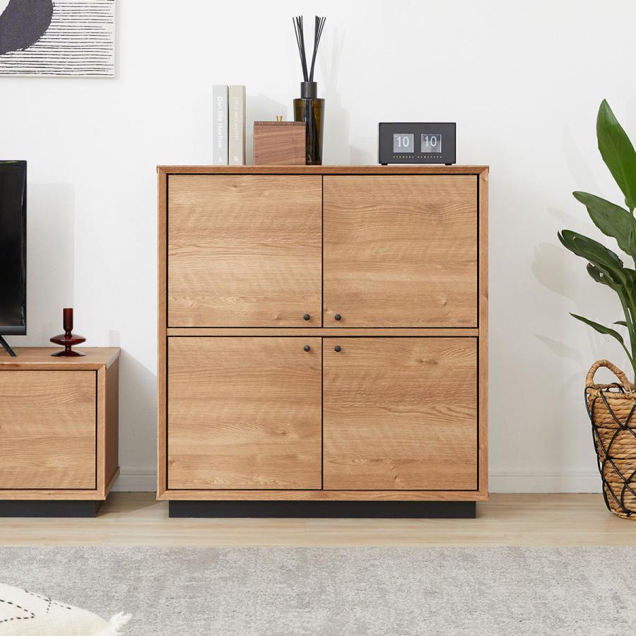 LOWYA サイドボード 収納 棚 ラック チェスト キャビネット