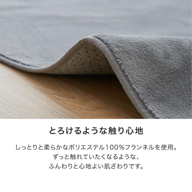 LOWYA メレンゲタッチの洗えるコンパクトラグ 185×185cm