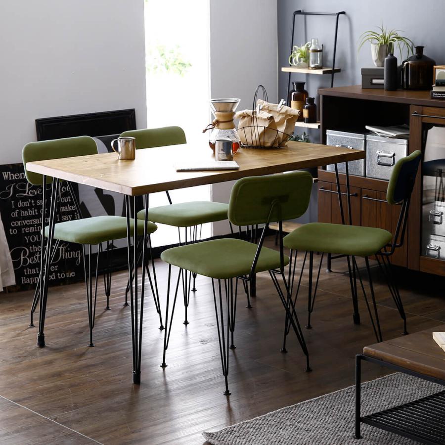 オンライン限定商品 LOWYA 幅120 ダイニングテーブル スチール脚無垢材