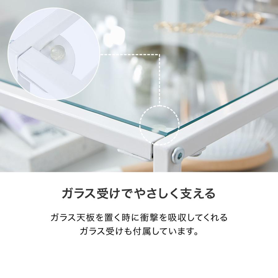 コンソールデスク パソコンデスク ガラスデスク 幅85cm ディスプレイ 