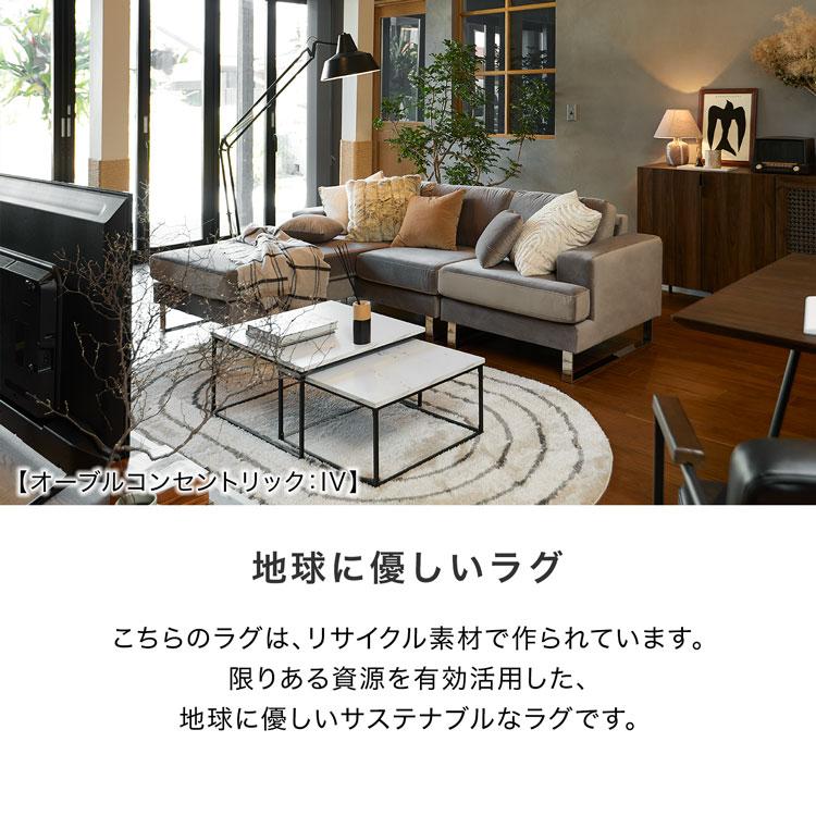 LOWYA（ロウヤ） ラグ カーペット 楕円形 柄 オールシーズン