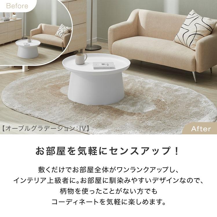 LOWYA（ロウヤ） ラグ カーペット 楕円形 柄 オールシーズン