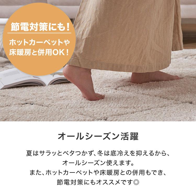 LOWYA（ロウヤ） ラグ カーペット Lサイズ アンダーラグセット 200×250