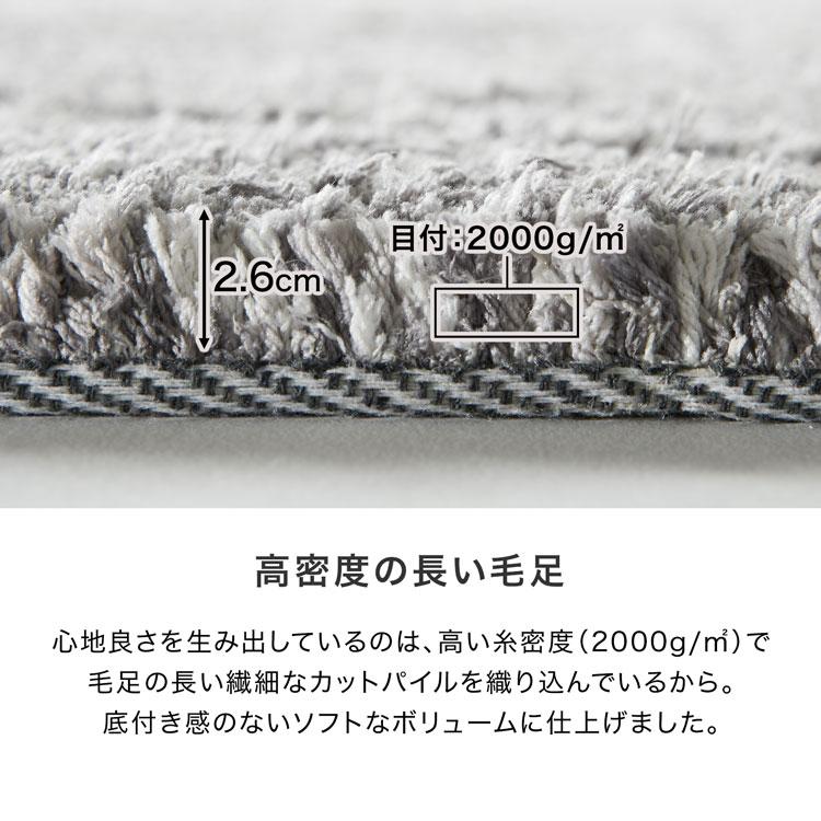 LOWYA（ロウヤ） ラグ カーペット Lサイズ アンダーラグセット 200×250