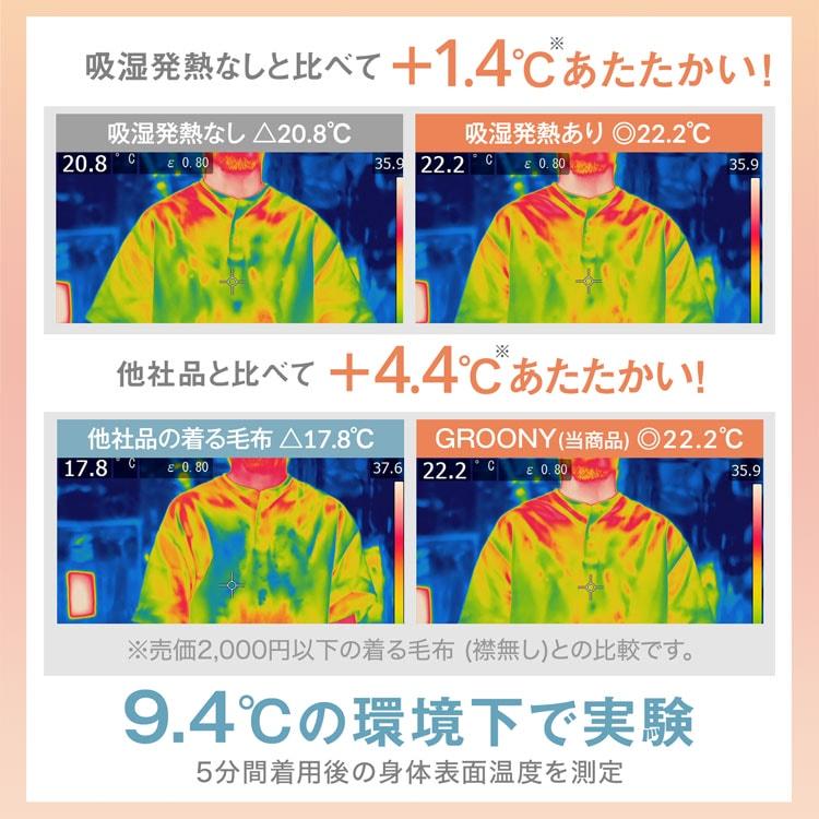 ルームウェア パジャマ 着る毛布 部屋着 あったか 冬 レディース メンズ グルーニー もこもこ 毛布 かわいい ロング ショート ナイトウェア | GROONY | 07