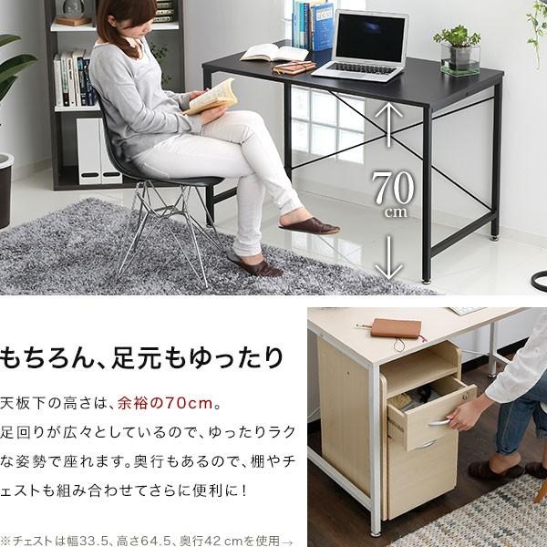 デスク パソコンデスク おしゃれ 机 幅110cm 奥行60cm オフィス PCデスク ワークデスク 学習机 勉強机 シンプル ロウヤ LOWYA｜low-ya｜12