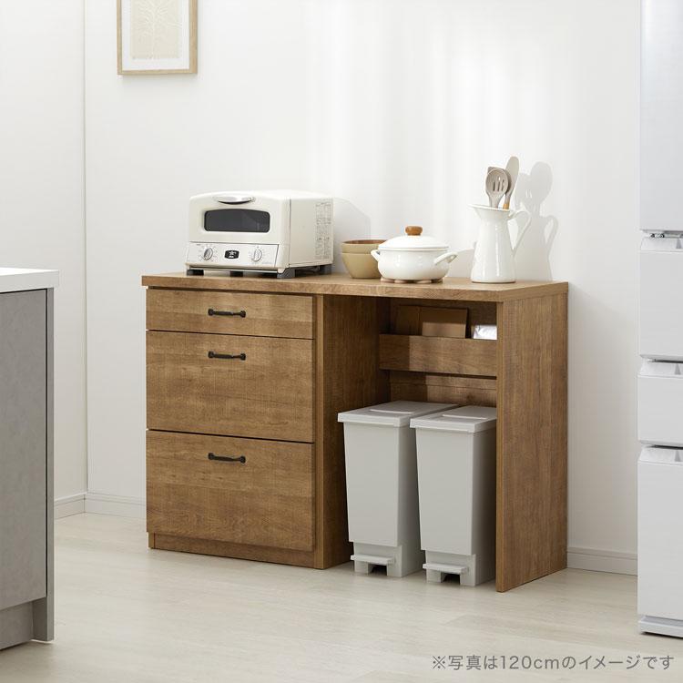 LOWYA（ロウヤ） キッチン収納 キッチンカウンター ゴミ箱収納 棚 作業