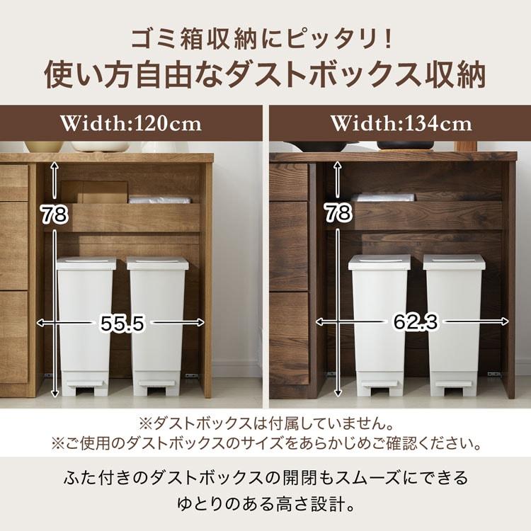 LOWYA（ロウヤ） キッチン収納 キッチンカウンター ゴミ箱収納 棚 作業