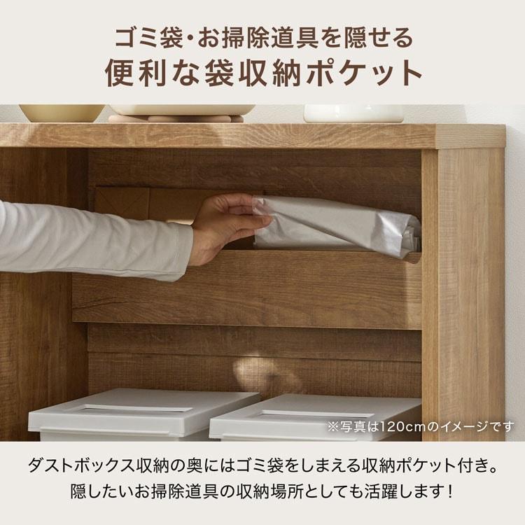 LOWYA（ロウヤ） キッチン収納 キッチンカウンター ゴミ箱収納 棚 作業