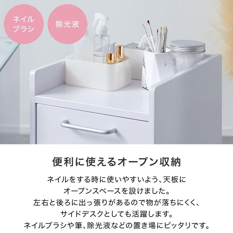 LOWYA ネイルデスク ワゴン ネイルテーブル デスク ガラス天板 LOWYA ネイルデスク ワゴン ネイルテーブル デスク ガラス天板
