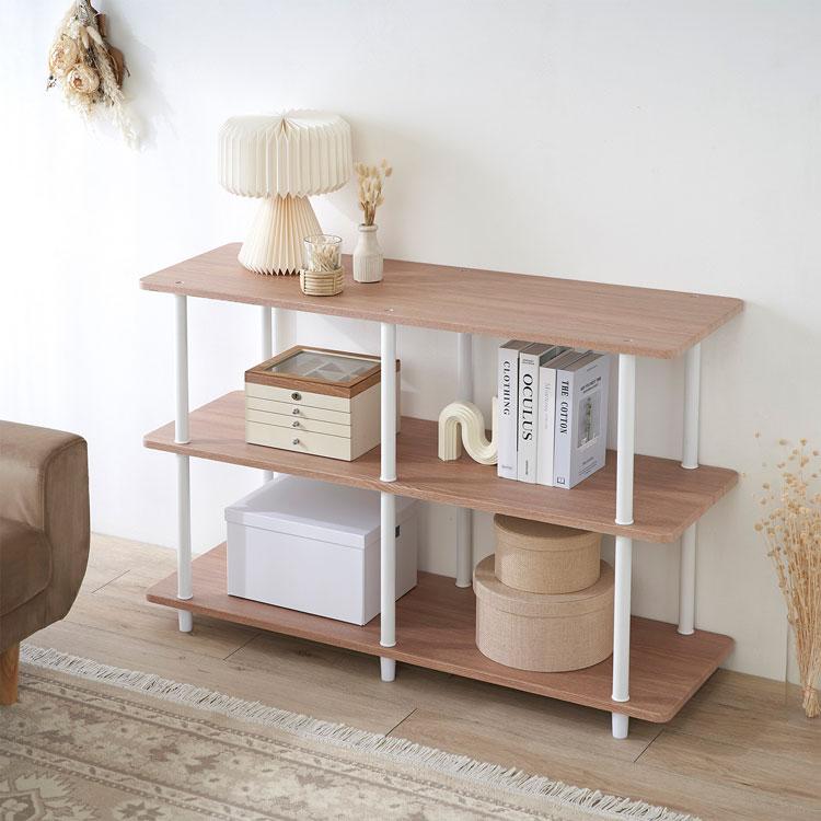 オープンシェルフ 幅121cm 3段 マルチラック ディスプレイシェルフ