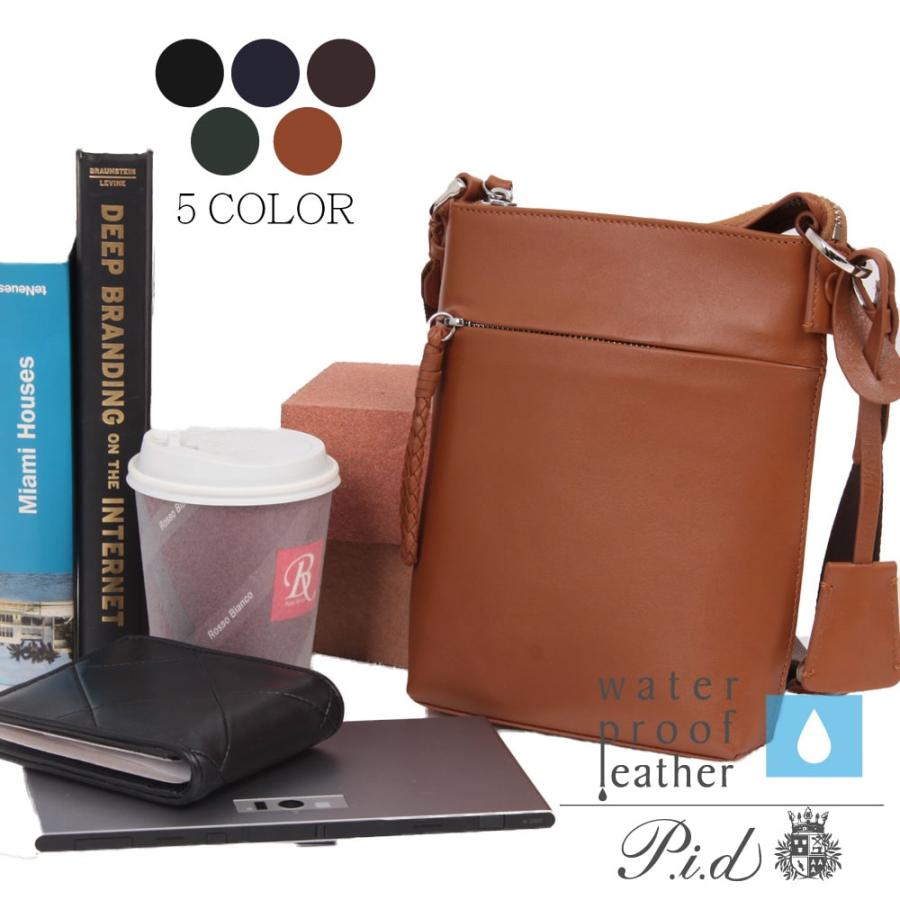 PID 公式ショップ】 レディース メンズ 撥水レザー ミニショルダー